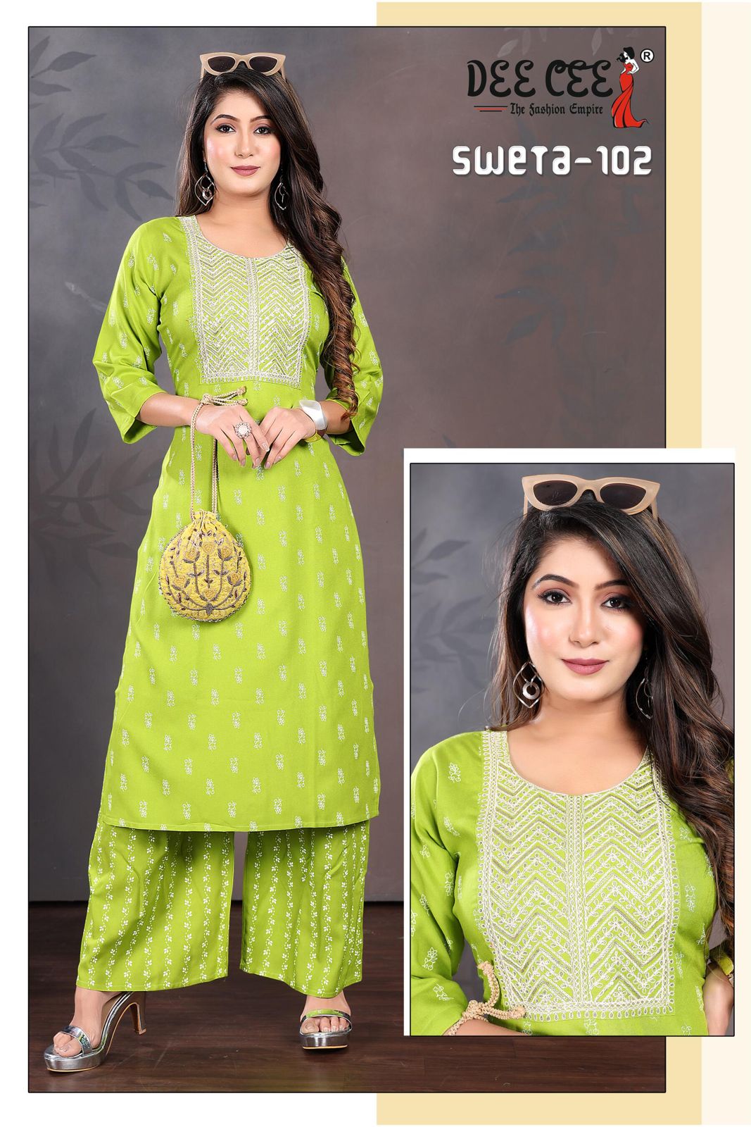 Deecee Sweta Rayon Printed Embroidery Kurti With Bottom Catalog
